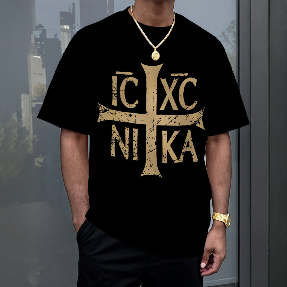 Ic Xc Ni Ka Cross T-Shirt Christian Based Apparel Cool Christmas Gifts For Guys Rivonaprint