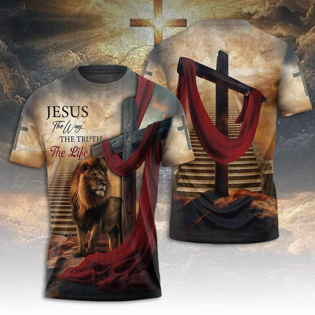 Jesus The Way The Truth The Life T-Shirt Christian Faith Clothing Xmas Gifts For Men Rivonaprint