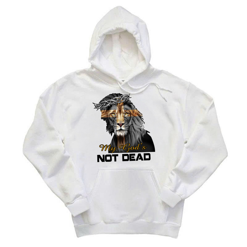 Lion Jesus My God's Not Dead Hoodie Faith Mens Christian Clothing Gifts For Him Rivonaprint