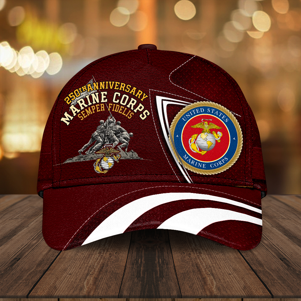 Marine Corps Semper Fidelis 250th Anniversary Hat USMC Merch Gifts For Patriot Rivonaprint