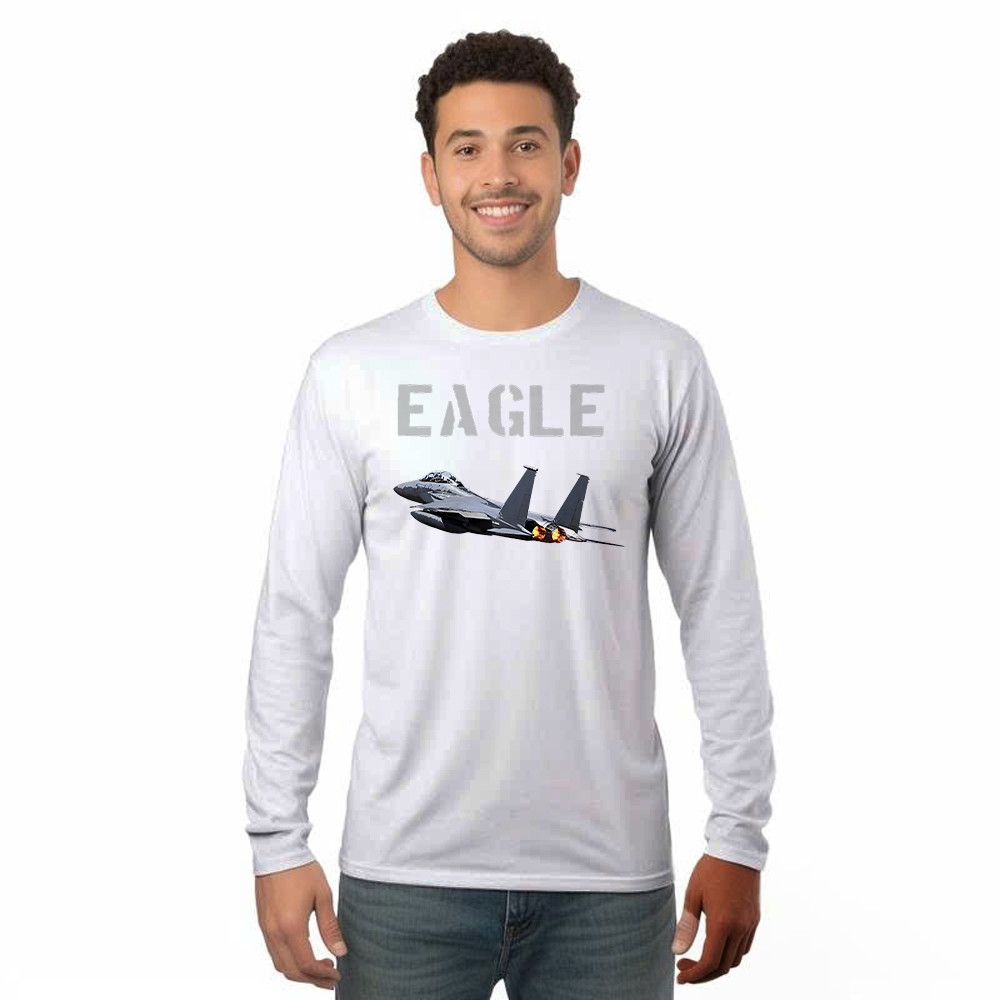McDonnell Douglas F 15 Eagle Fighter Aircraft Long Sleeve Shirt Mens Aviation Gift Ideas Rivonaprint
