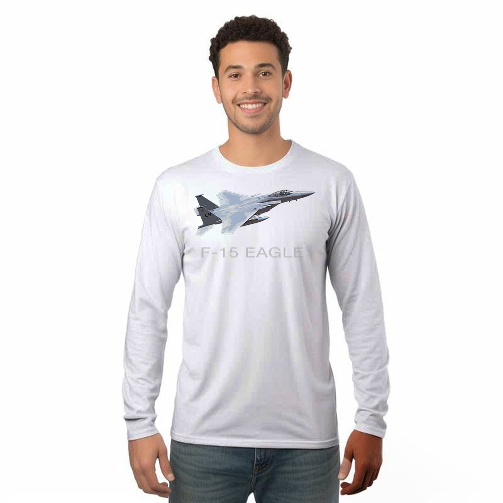 McDonnell Douglas F 15 Eagle Shirt Fighter Aircraft Pilot Long Sleeve Shirt Guys Gift Rivonaprint