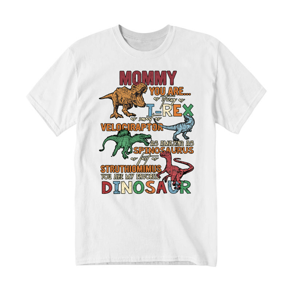 Mommy You Are my favorite Dinosaur T-Shirt Vintage Mamasaurus Shirt For Son Gifts Rivonaprint