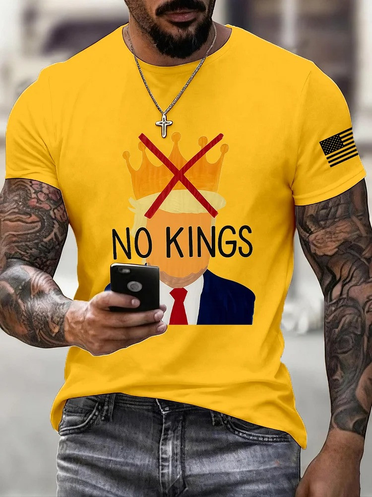 No Kings T-Shirt No Kings In America Shirt FDT No Kings Protest Merch Anti Trump Gifts Rivonaprint