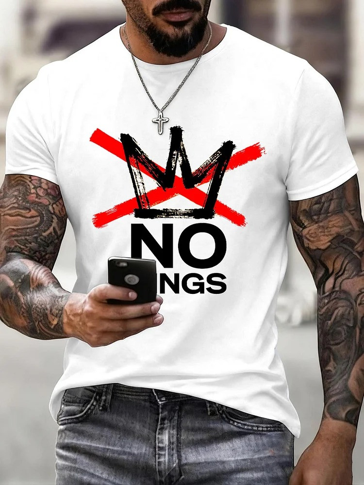 No Kings T-Shirt No Kings In America Shirt No Kings Protest Merch Gifts For Brother Rivonaprint