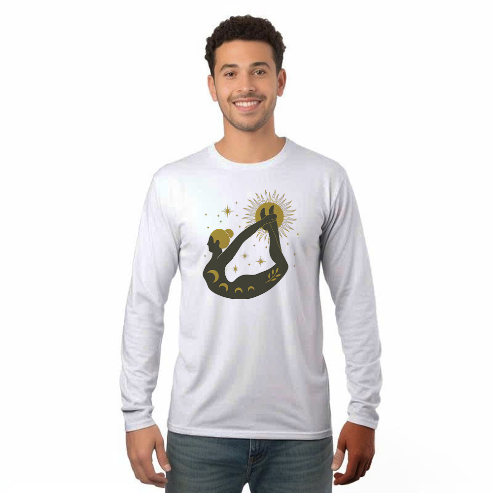 Occult Yoga Long Sleeve Shirt Graphic Tee Womens Gifts For Yoga Enthusiasts For Her Rivonaprint