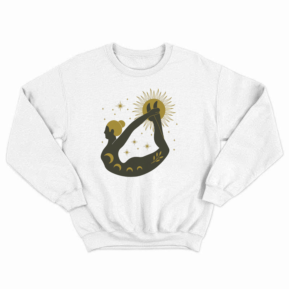 Occult Yoga Sweatshirt Graphic Tee Womens Gifts For Yoga Enthusiasts For Her Rivonaprint