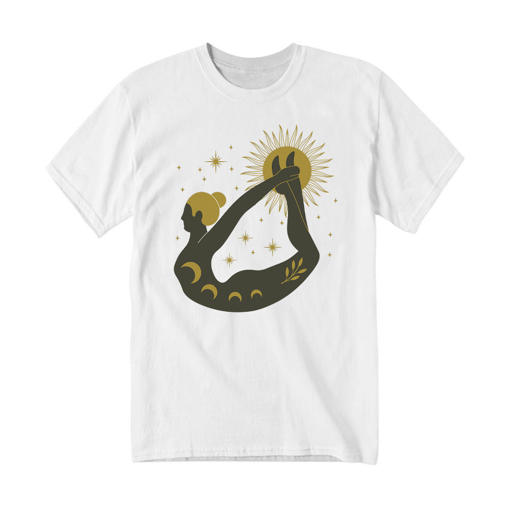 Occult Yoga T-Shirt Graphic Tee Womens Gifts For Yoga Enthusiasts For Her Rivonaprint