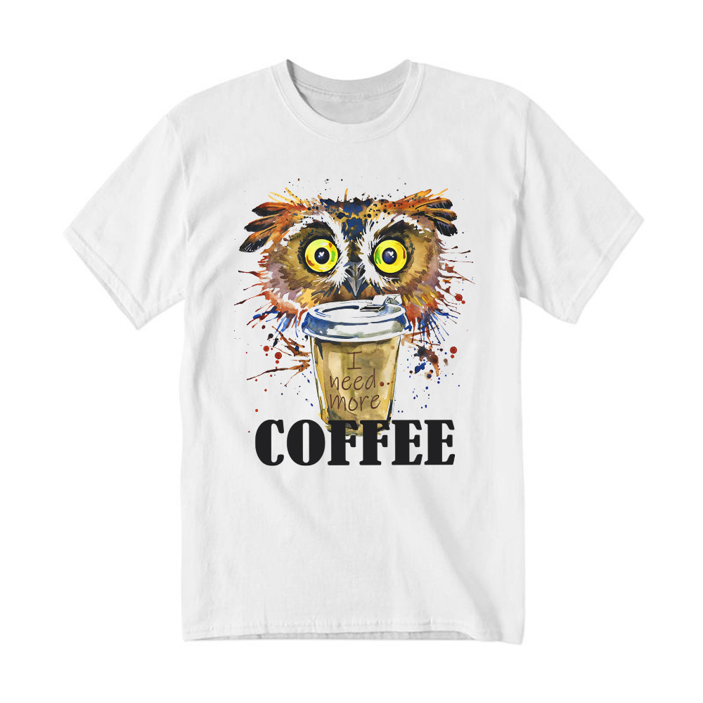 Owl I Need More Coffee T-Shirt Funny Coffee Lover Shirt Owl Themed Christmas Gifts Rivonaprint
