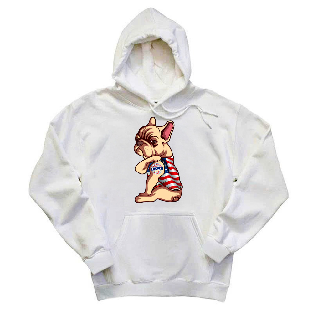 Pitbull With Tattoo USA Proudly Made In America Shirt Fun Dog Design Hoodie Patriotic Gift Rivonaprint