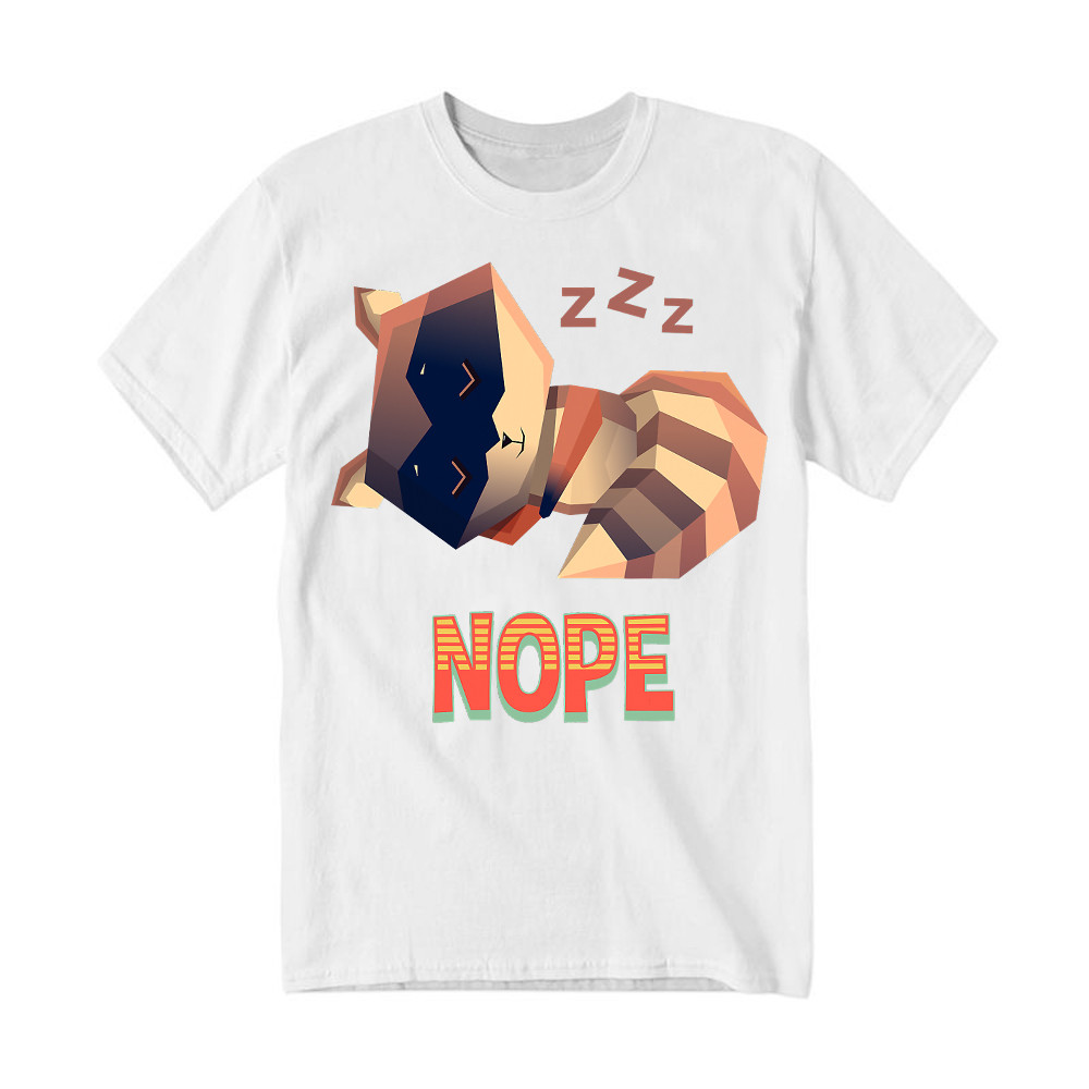 Racoon Sleeping Nope T Shirt Funny Raccoon Shirt Related Themed Gifts Rivonaprint