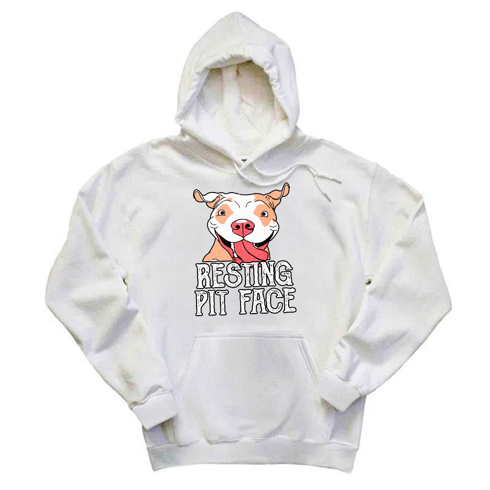 Resting Pit Face Shirt Funny Pitbull Graphic Hoodie Gifts For Dog Owners Rivonaprint