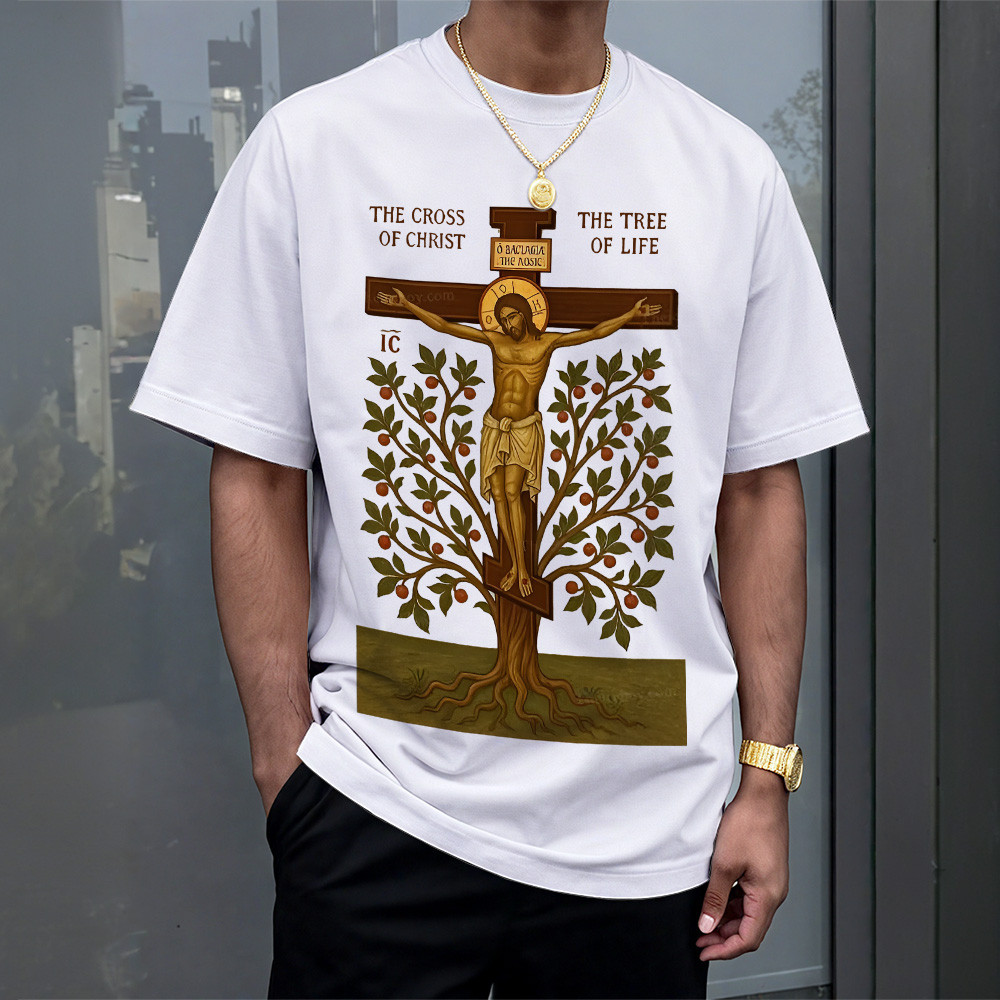 The Cross Of Christ T-Shirt The Tree Of Life Shirt Elevated Faith Apparel Christian Gifts Rivonaprint