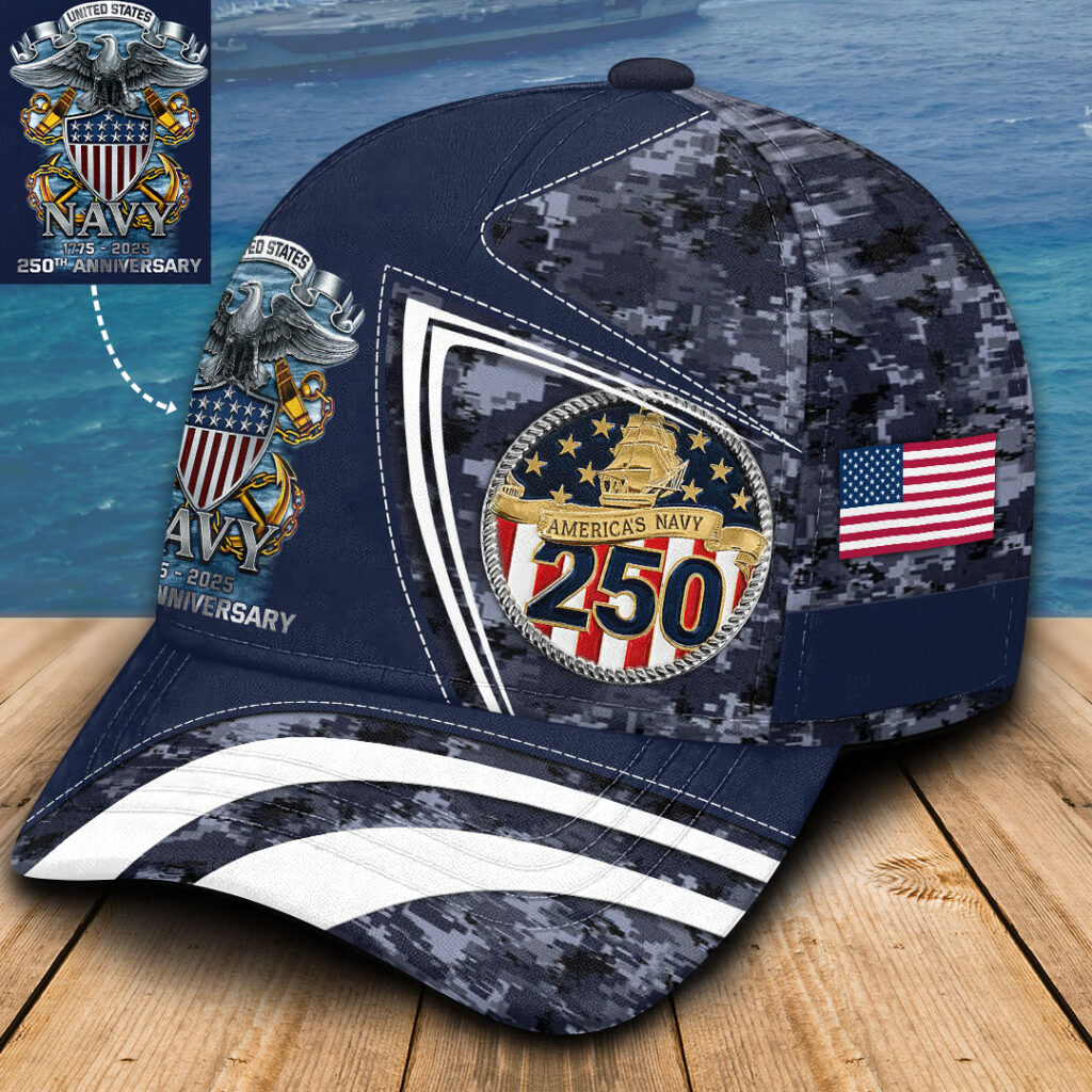 United States Navy 250th Anniversary 1775 2025 Hat US Navy Merch Patriotic Gift Ideas Rivonaprint
