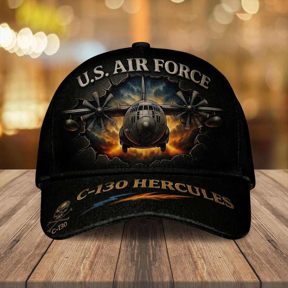 US Air Force C 130 Hercules Hat USAF Military Merch Good Gifts For Veterans Rivonaprint