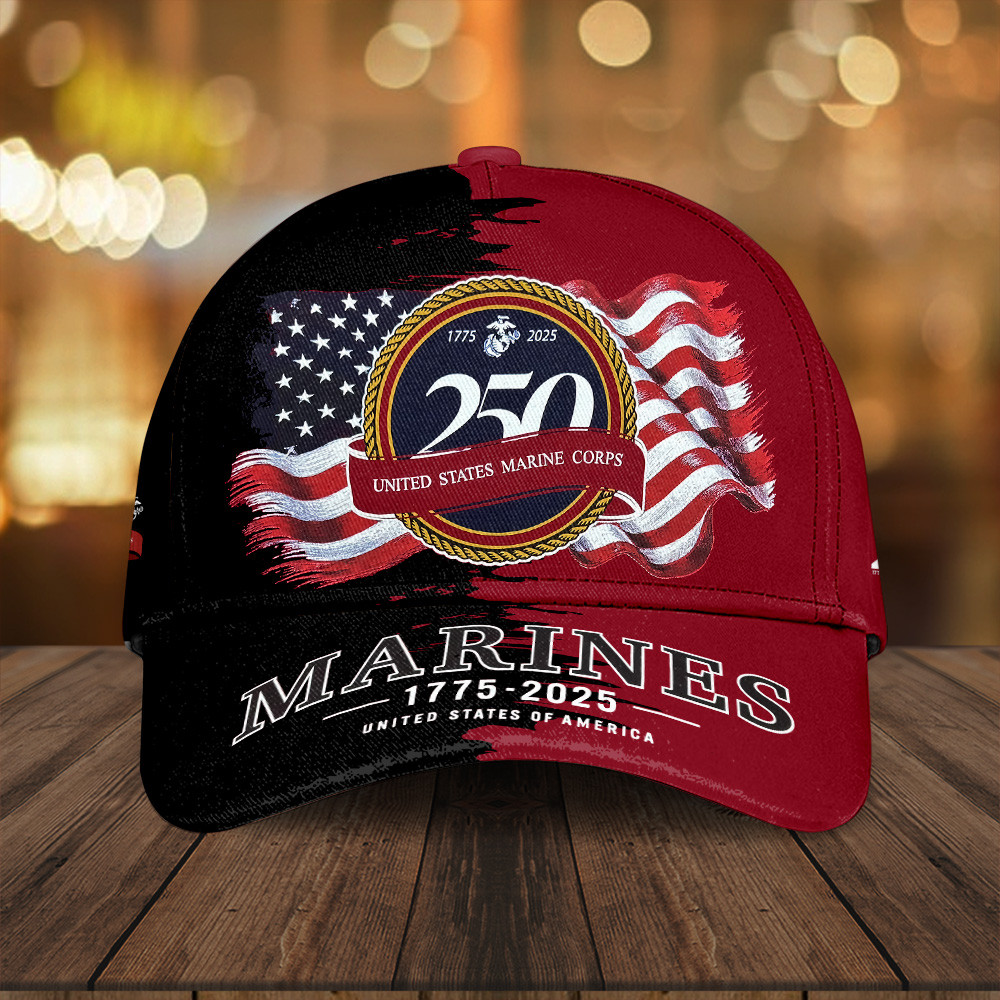 US Marine Corps 250th Anniversary Hat USMC Merch Gifts For A Patriotic Person Rivonaprint