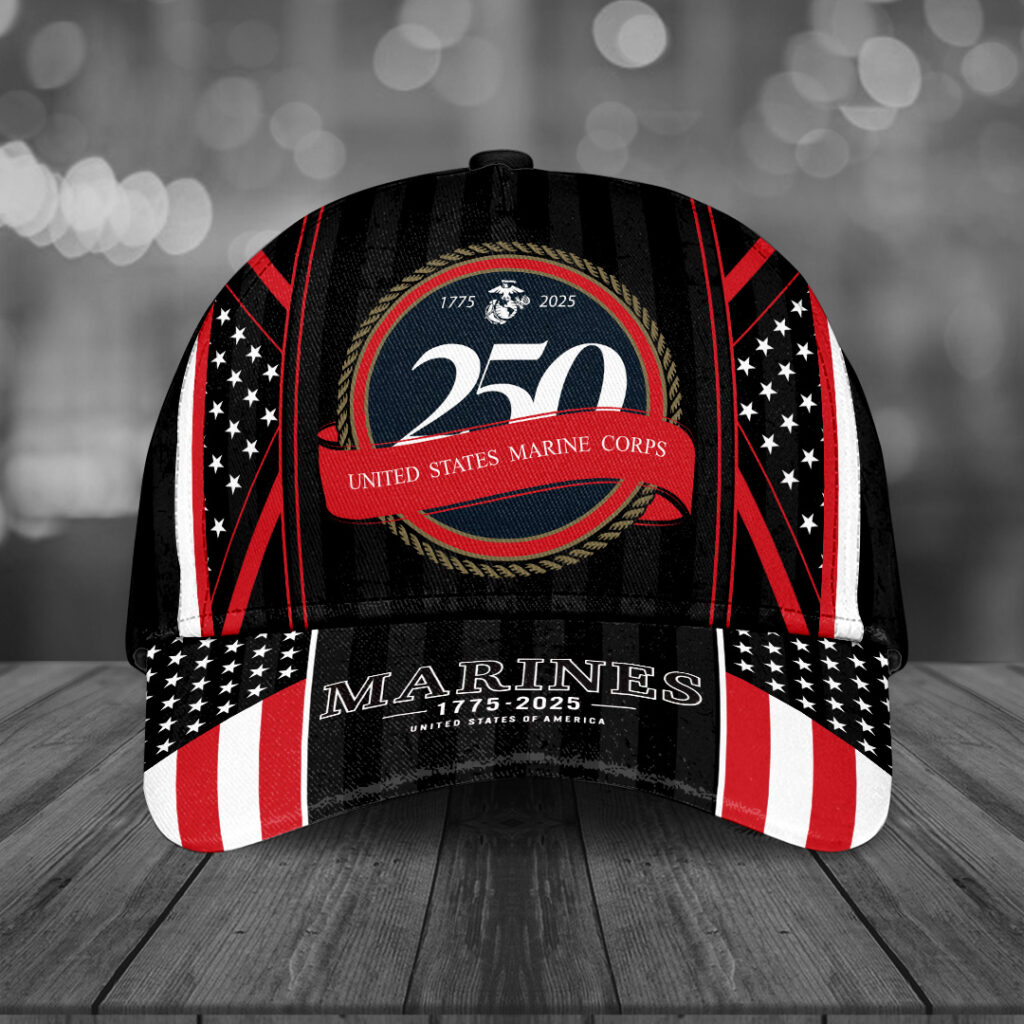 US Marine Corps 250th Anniversary Hat USMC Merch Gifts For Marine Veteran Rivonaprint