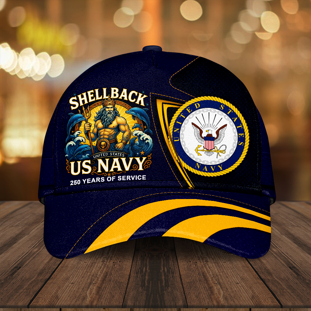 US Navy Shellback 250 Years Of Service Hat USN Merch Patriotic Gifts For Veterans Rivonaprint