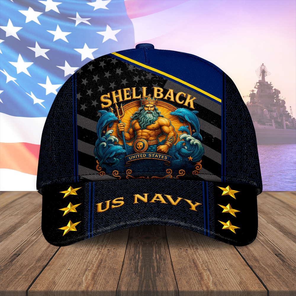 US Navy Shellback Hat United States Navy Merch Unique Navy Retirement Gifts Rivonaprint