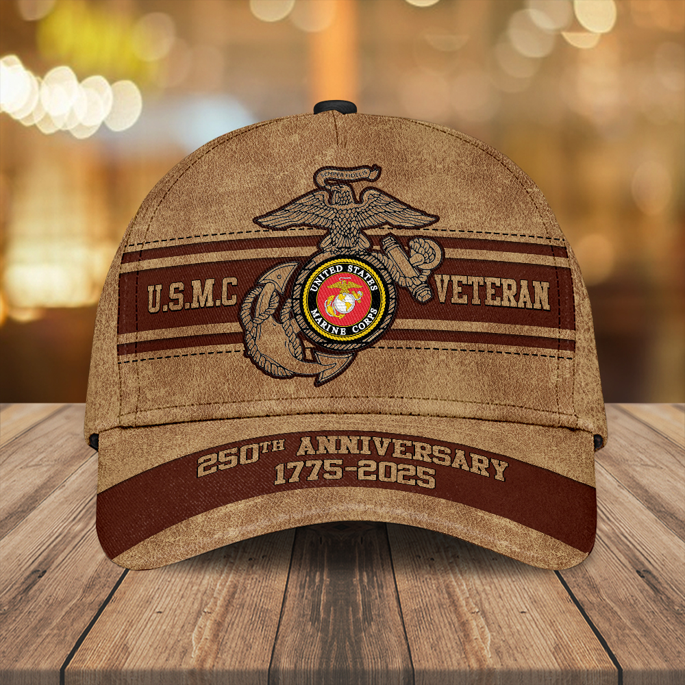USMC Veteran 250th Anniversary Hat Military Honor Merch Gifts For Veterans Rivonaprint