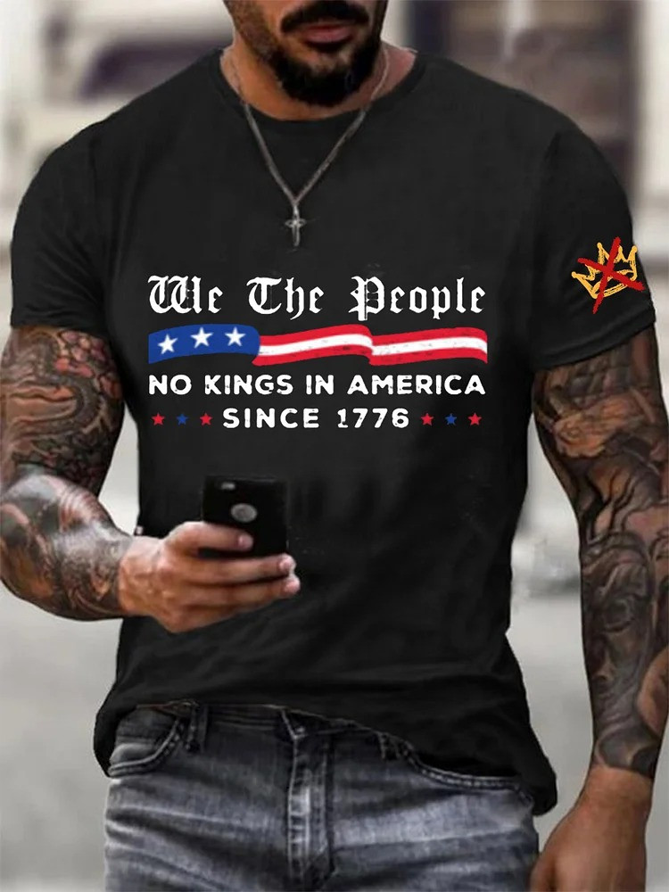 We The People No Kings In America Since 1776 T-Shirt No Kings Merch Gifts For Men Rivonaprint