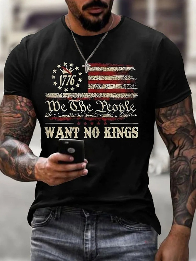 We The People Want No King T-Shirt No Kings Protest Merch Patriotic Gifts For Liberal Rivonaprint