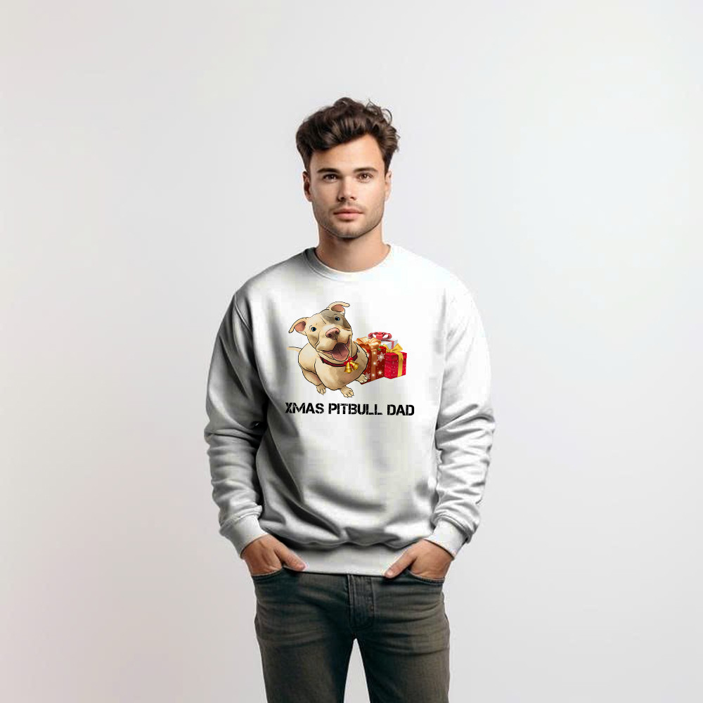 Xmas Pitbull Dad Shirt Funny Pitbull Sweatshirt Christmas Gifts For Dog Lovers Rivonaprint