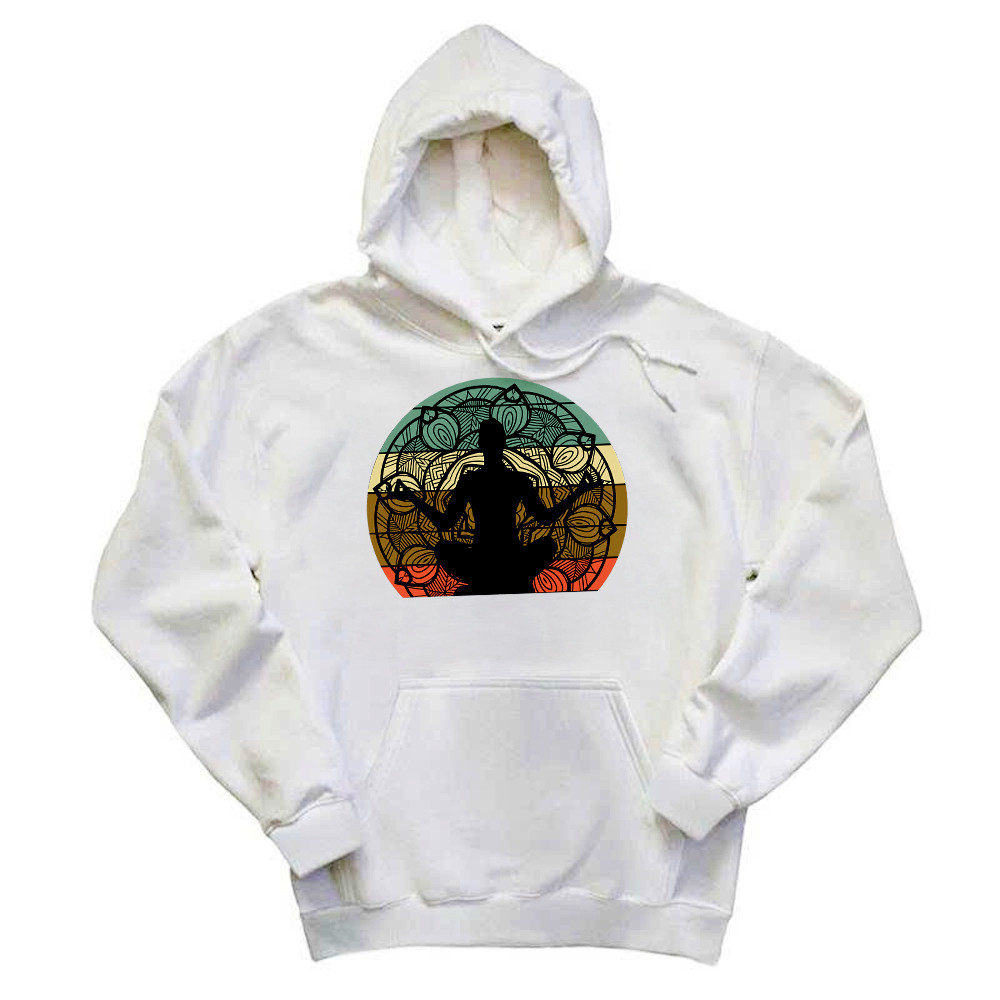 Yoga Mandala Meditation Bikram Hot Vintage Hoodie Mens Yoga Shirt Gift For Him Rivonaprint
